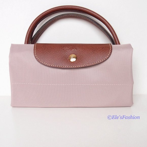 NWT LONGCHAMP Le Pliage Type L Travel Tote Weekender Powder Pink Made in France - Picture 4 of 16